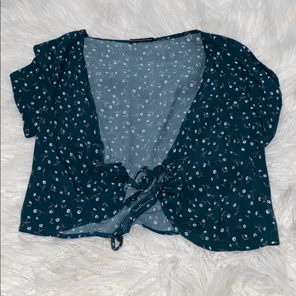green floral tie shirt
